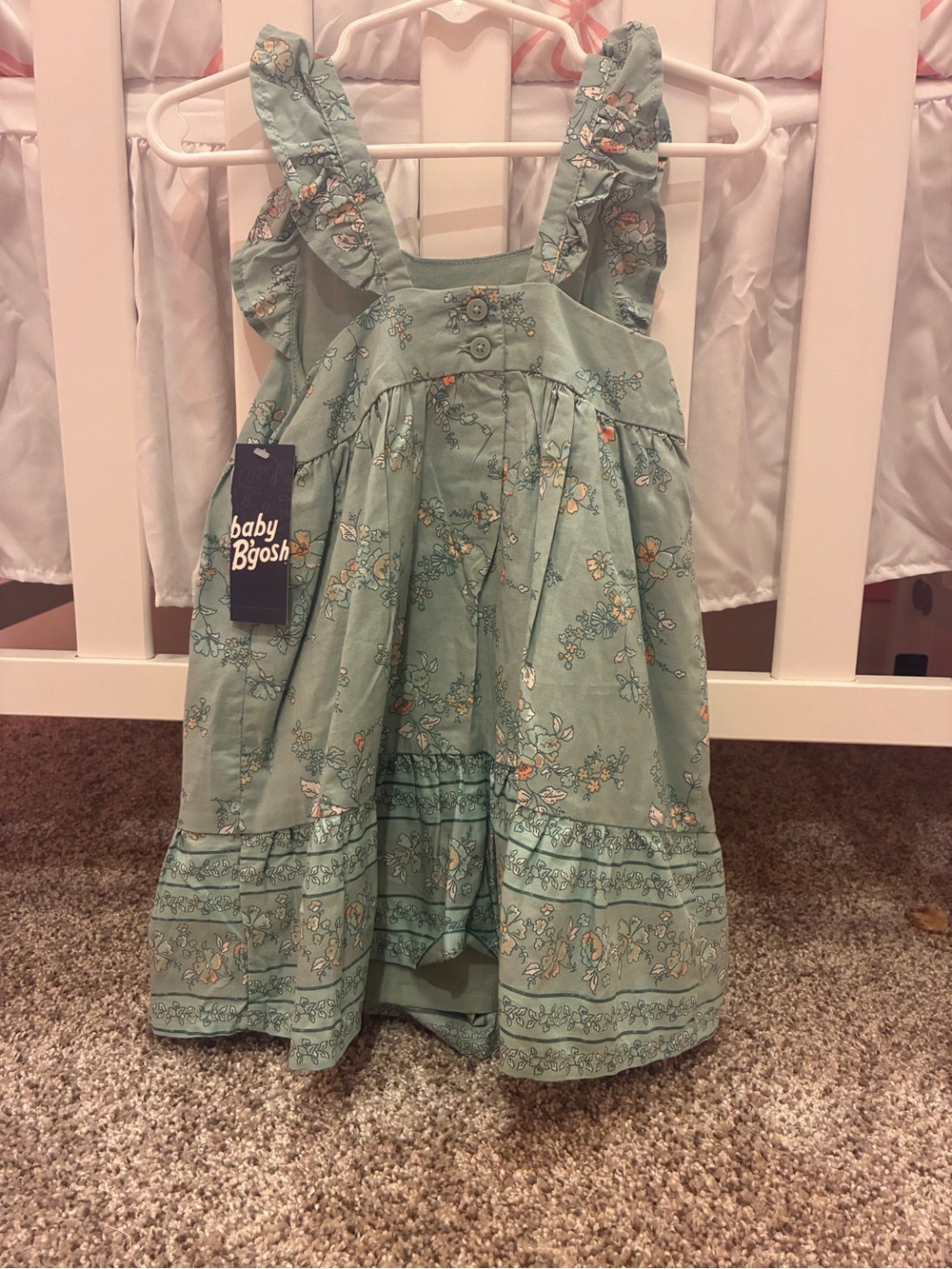 Mint Floral Ruffled Sundress - Picture 2 of 2